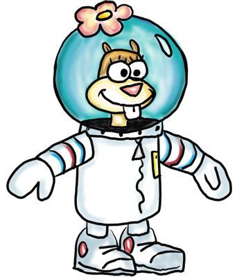 342x400 Step By Step Lesson How To Draw Sandy Cheeks From Spongebob