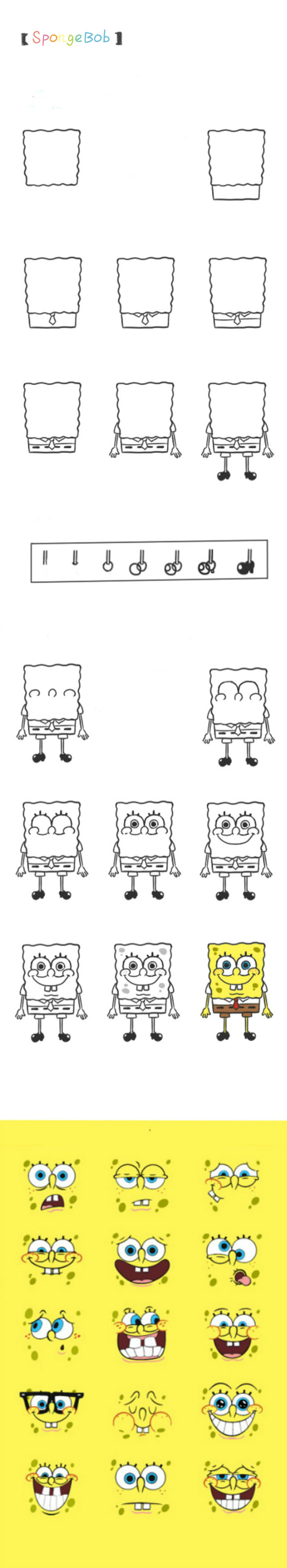 641x3500 How To Draw Spongebob Squarepants Drawtheline
