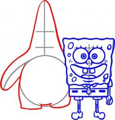236x246 How To Draw Spongebob And Patrick Step 3 Vector