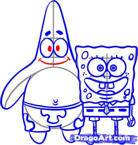 477x499 How To Draw Spongebob And Patrick Step 8 Drawing Fun