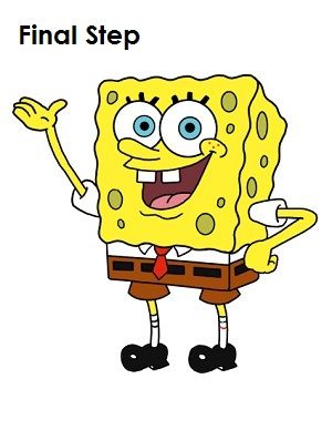 300x388 Draw Spongebob Squarepants Final Step How To Draw