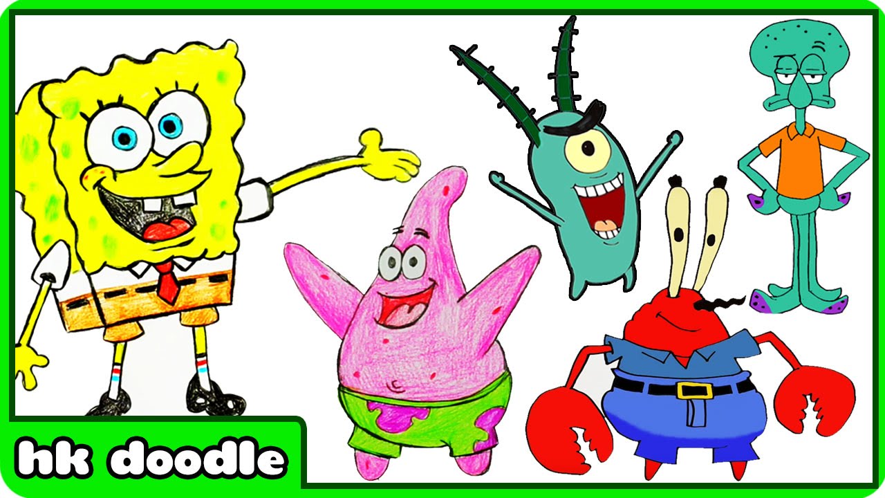 1280x720 How To Draw Spongebob Squarepants Characters