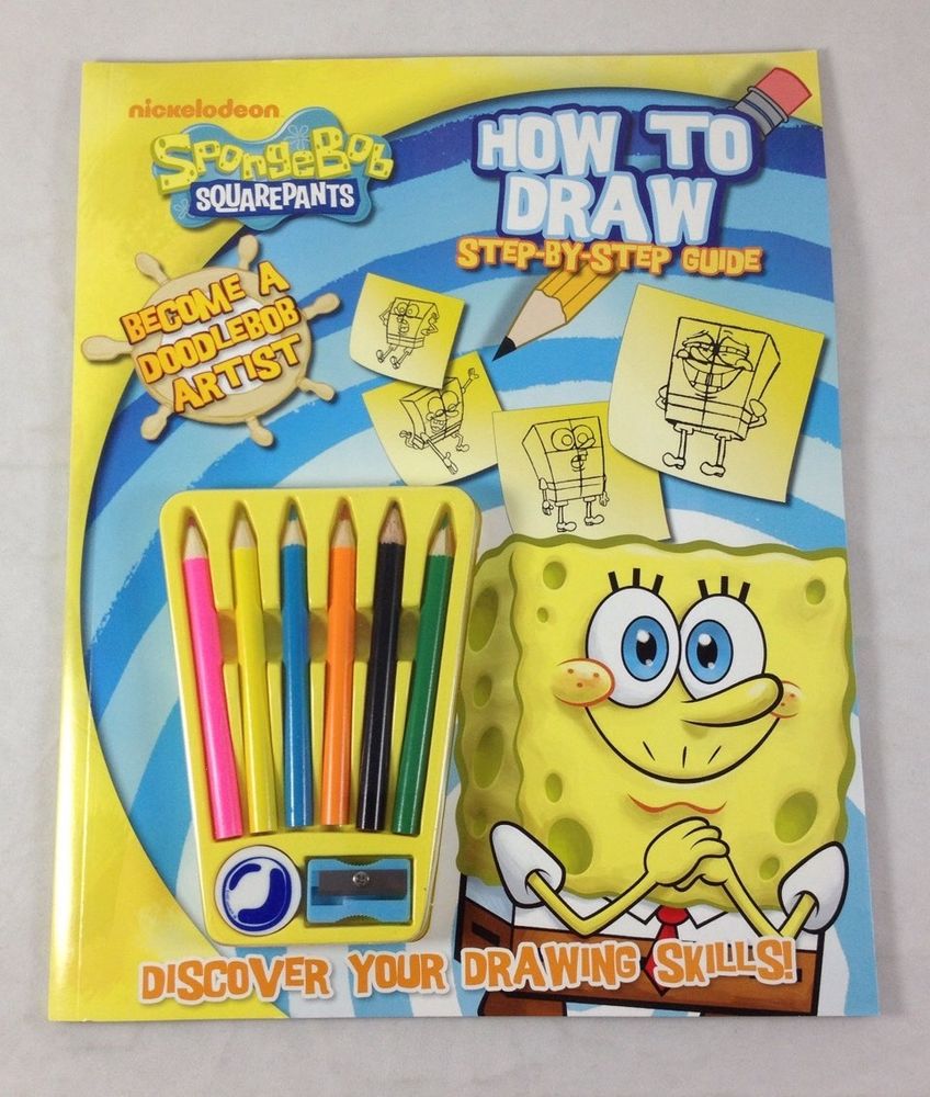 848x1000 Spongebob Squarepants How To Draw Guide Activity Book Artist Kit