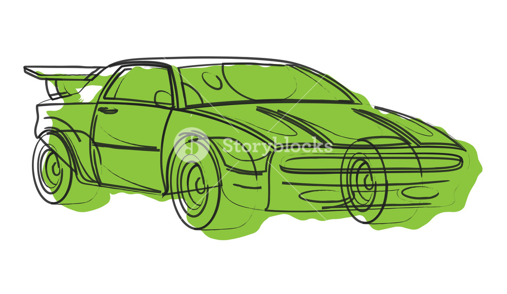 1000x579 Sports Car Drawing Royalty Free Stock Image