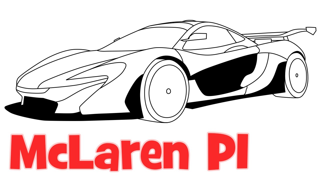 1280x720 How To Draw Mclaren P1 Sports Car