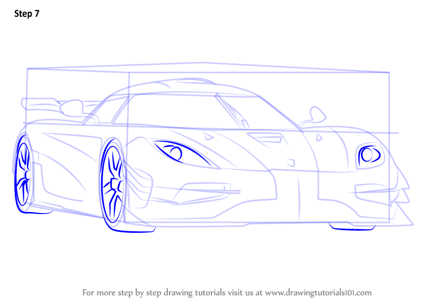 846x600 Learn How To Draw Koenigsegg One (Sports Cars) Step By Step