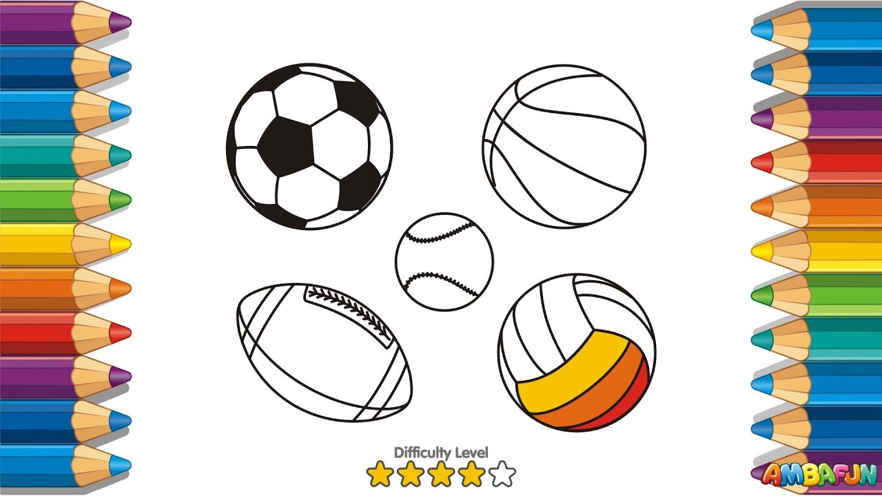 1280x720 How To Draw A Sport Balls. Art For Kids. Drawing Volleyball