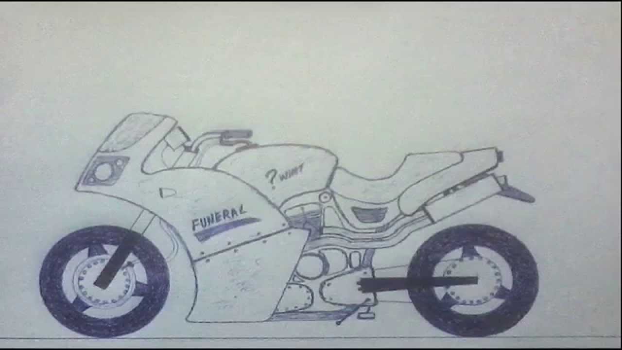 1280x720 Motorcycle Drawings