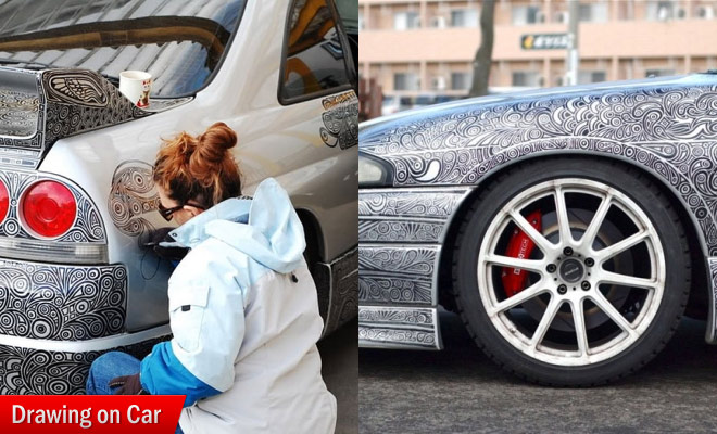 660x400 10 Creative Mural Drawings On Nissan Skyline Sports Car