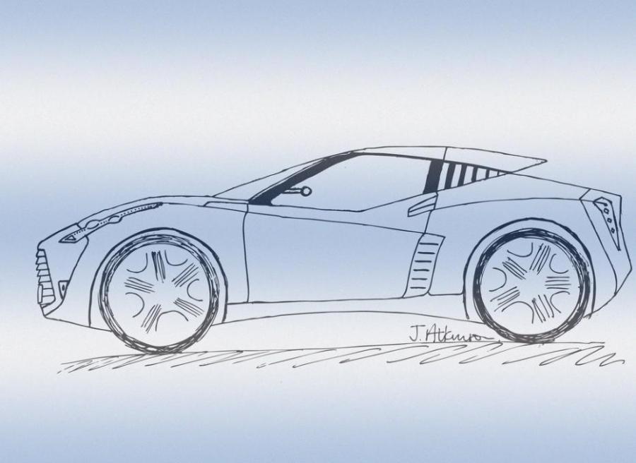 900x656 Sports Car Doodle. Types Drawings. Drawings. Pictures. Drawings