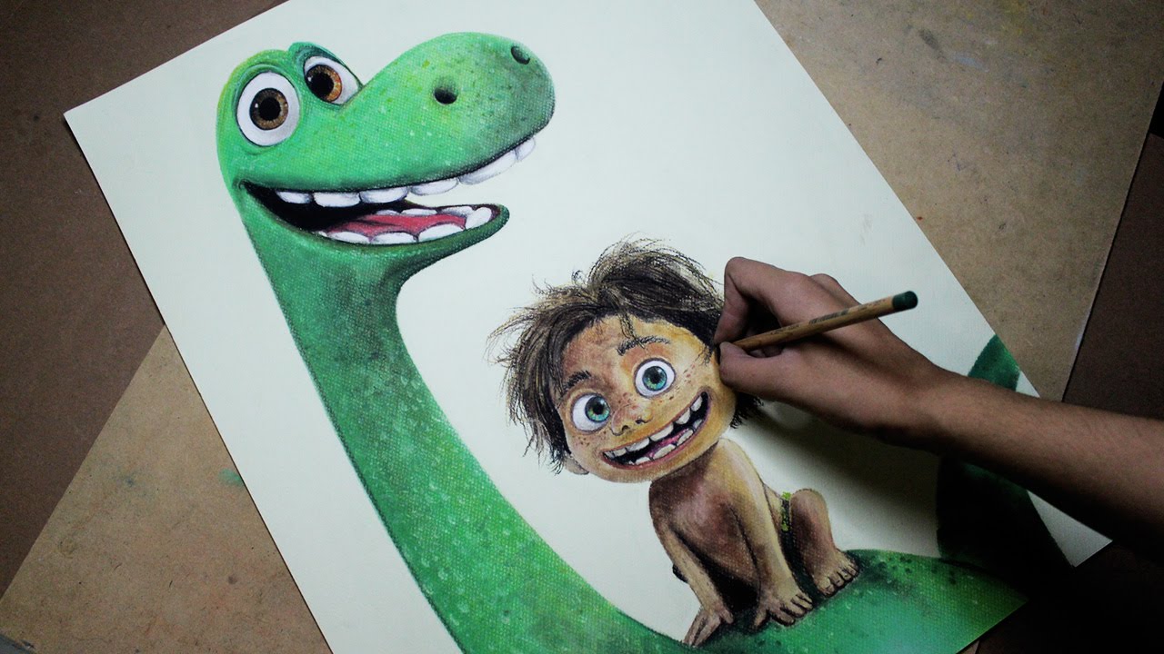 1280x720 Speed Drawing Arlo And Spot (The Good Dinosaur) Diana