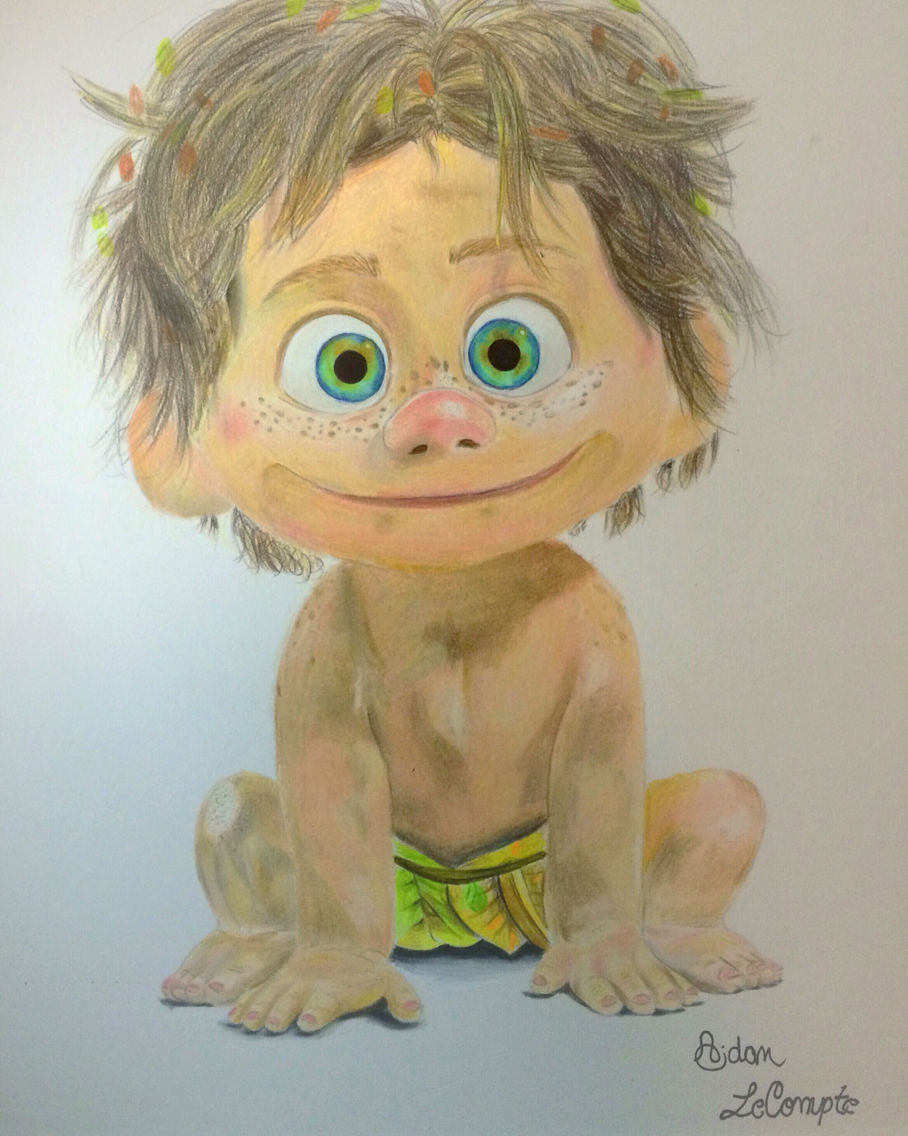 908x1136 Colored Pencil Drawing Of Spot From The Good Dinosaur