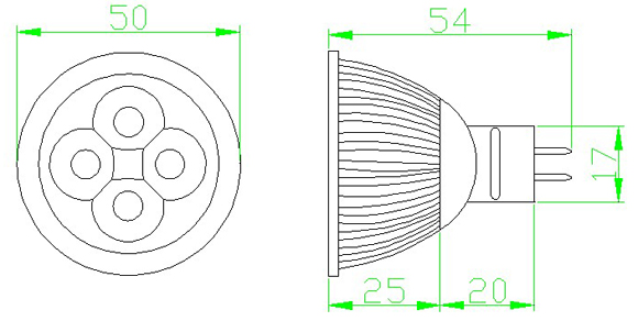 580x292 4w Mr16 Led Spotlight, Gangming Factory Lighting