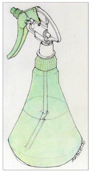 301x567 Cleaning Bottle Sketch