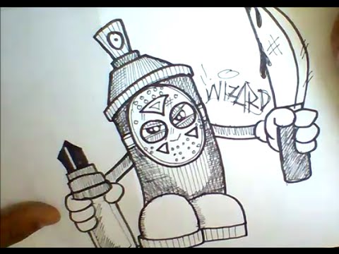 480x360 How To Draw Graffiti Spray Can With A Mask Como Dibujar Spray De