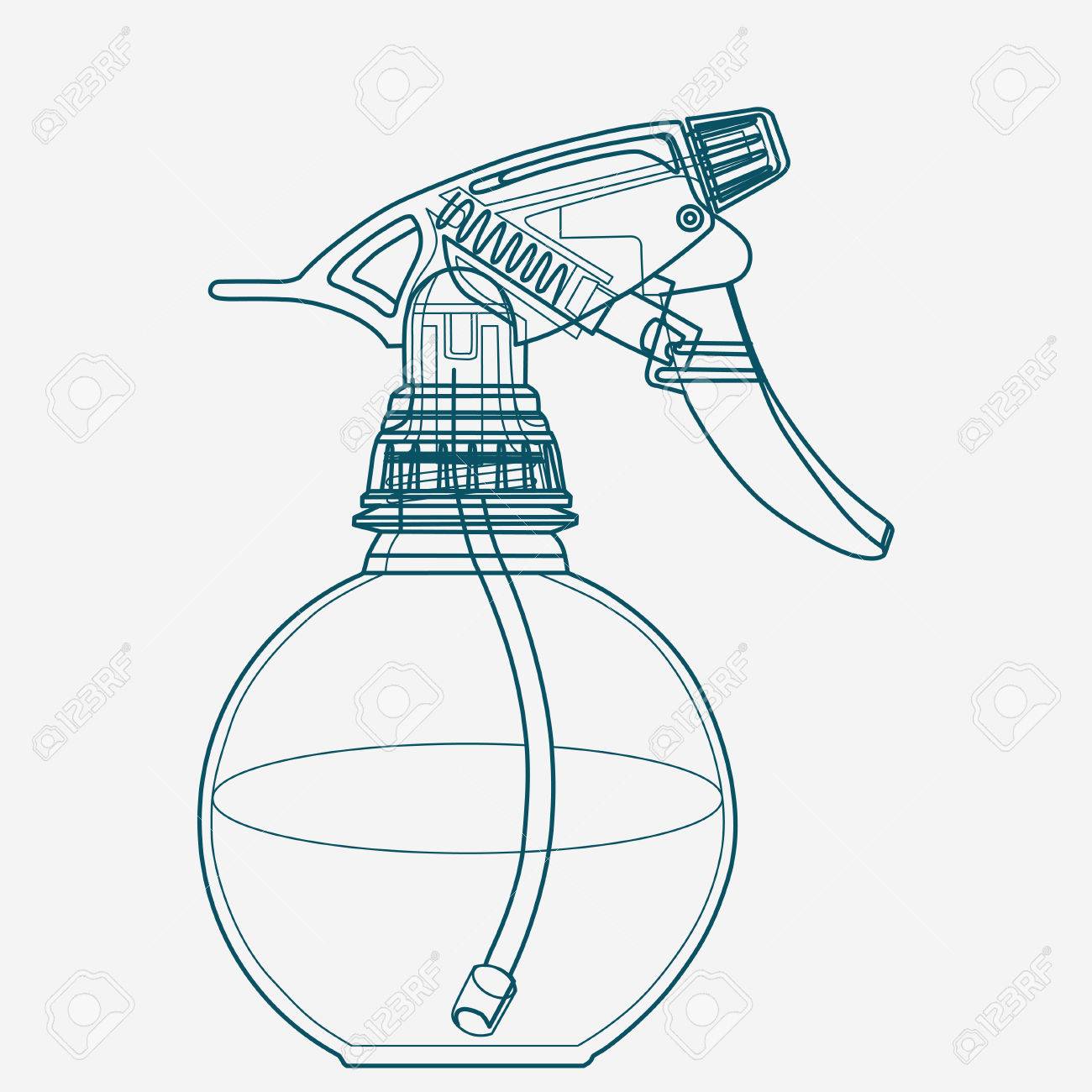 1300x1300 Spray Trigger, Atomizer, Sprayer, Pulverizer, Air Gun. Vector
