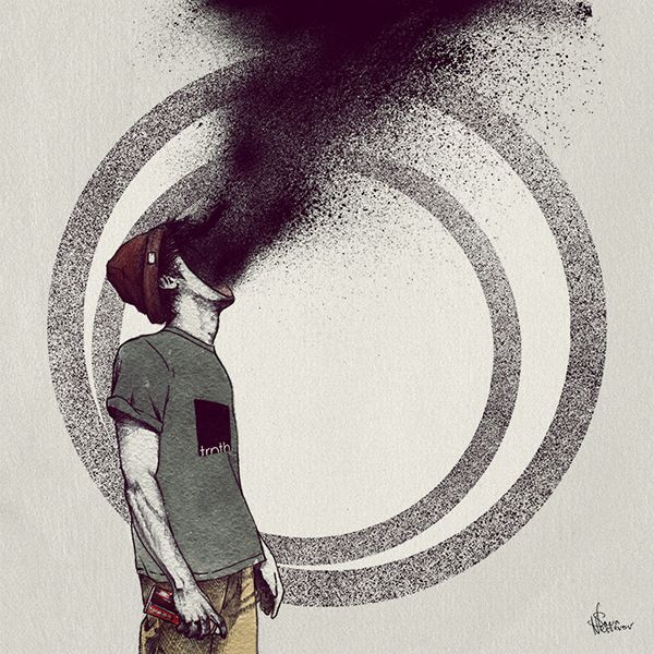 600x600 Spray Paint Portrait Modern Art Spray Painting