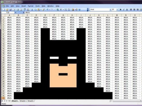 600x450 Spreadsheet Batman In Microsoft Excel [Pic]