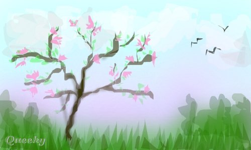 500x300 Spring A Landscape Speedpaint Drawing By Sweetheart
