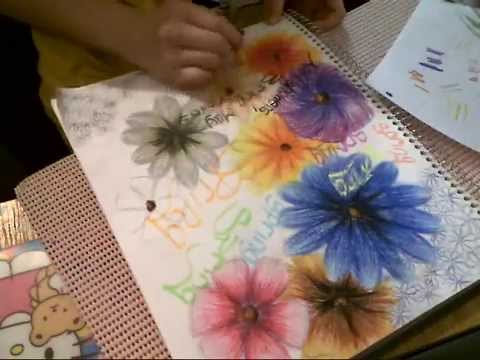 480x360 Spring Flowers Drawing