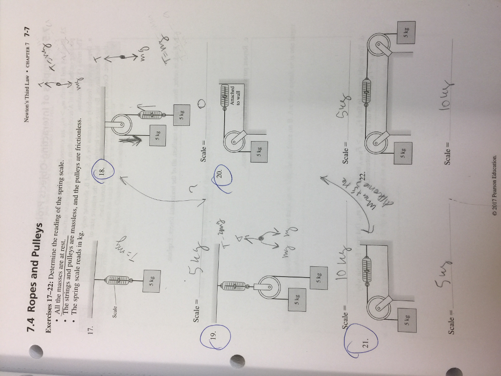 1024x768 Solved 7.4 Ropes And Pulleys Newton's Third Law Chapter 7