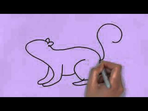 480x360 How To Draw A Cartoon Squirrel For Kids Easy In 1 Minutes Kids