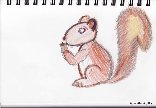 640x442 Cottage Country Reflections Squirrels, A Drawing Or Three