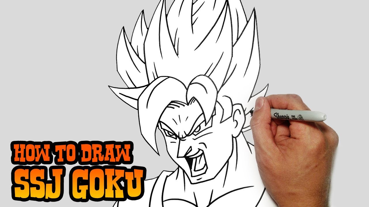 1280x720 Stream How To Draw Ssj Goku Dragon Ball Z Video Lesson