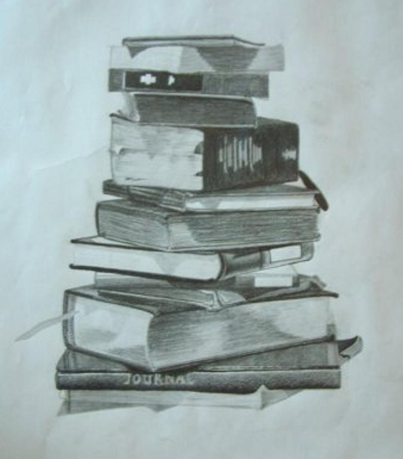 792x900 Choose From The Best Books Drawing By Nathan Buhler