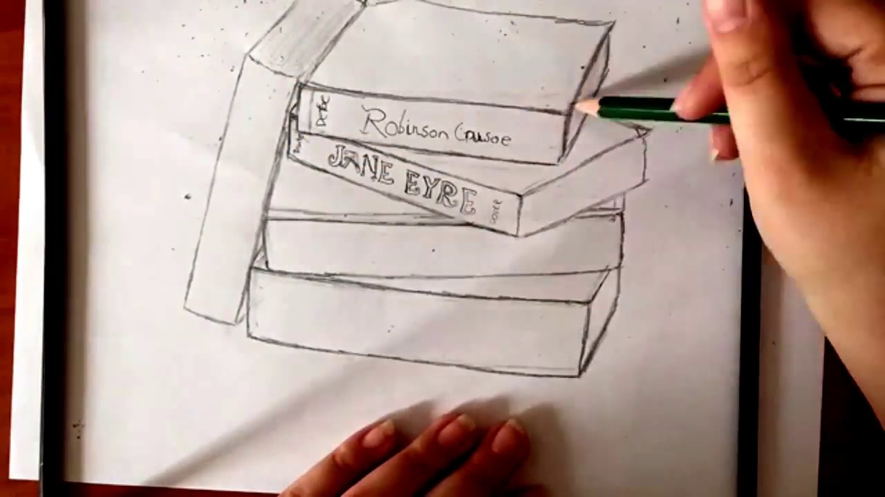 1280x720 Stack Of Booksspeed Drawing