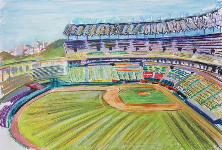 770x520 Saatchi Art Munhak Baseball Stadium, Incheon, South Korea Drawing