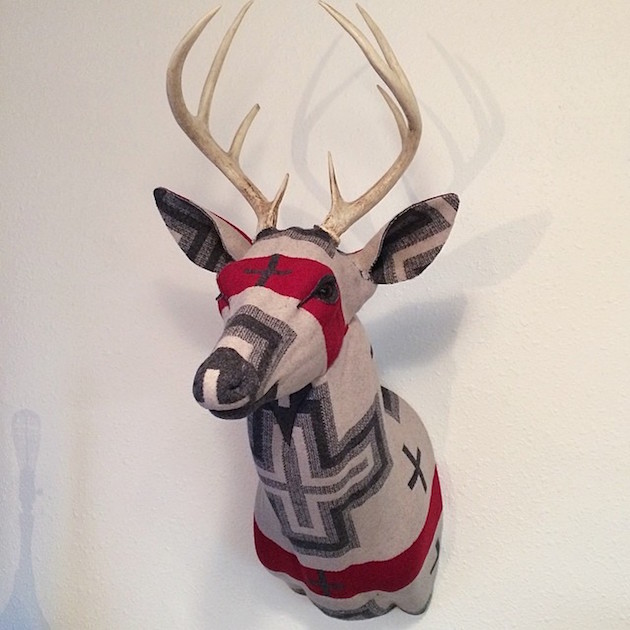 630x630 Modern Fabric Stag's Head Chase Halland