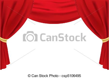450x320 Illustration Of Stage Curtain On Isolated Background Clipart