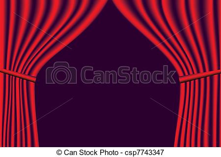 450x319 Vector Red Velvet Theater Curtains Vectors Illustration