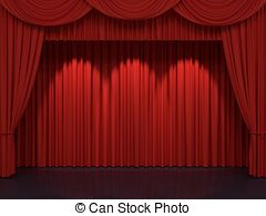 240x195 Red Stage Curtains. Luxury Red Velvet Drapes, Silk Drapery