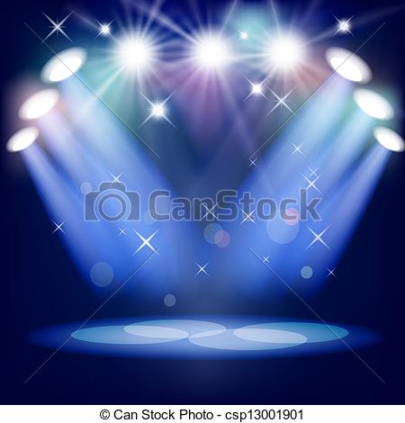450x470 Stage Light. Mesh.this File Contains Transparency. Vector Clipart