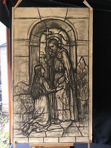 225x300 Caroline Townshend. Arts And Crafts Stained Glass Drawing