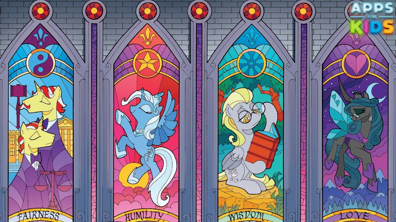 1280x720 My Little Pony Stained Glass Window Coloring Book
