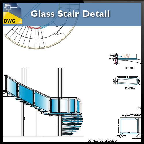 500x500 Glass Stair Details In Autocad Dwg Files Cad Design Free Cad