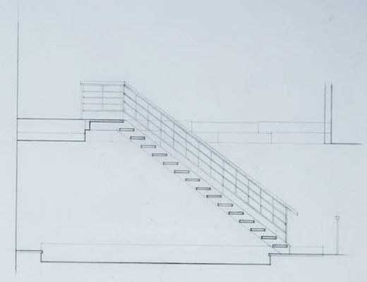520x400 Stairs Architectural Section Drawing