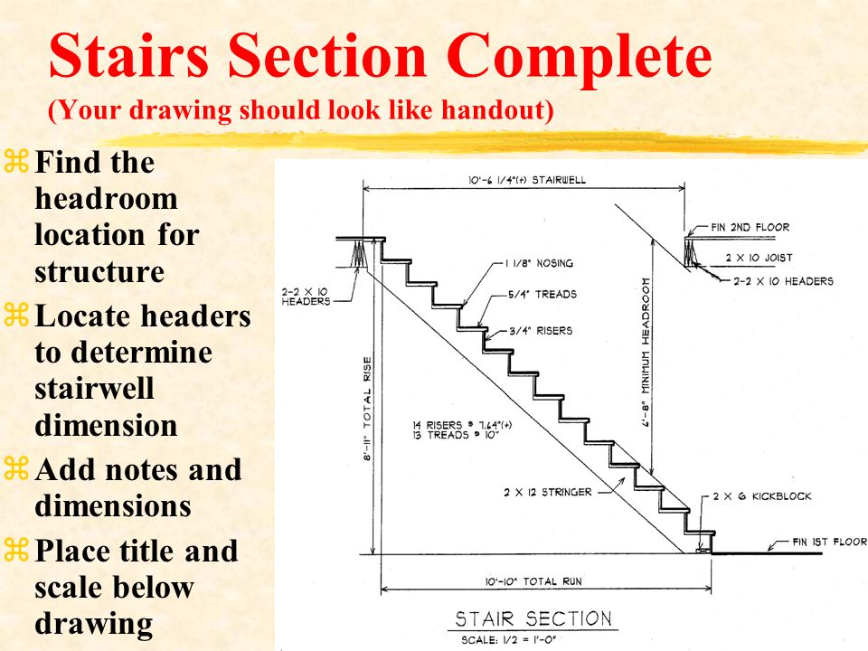 Stairs Section Drawing at GetDrawings.com | Free for personal use
