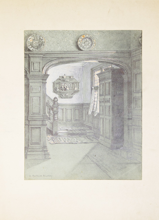 543x750 Original Drawing Of A Spacious Domestic Panelled Hallway