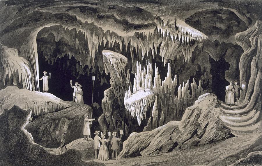 900x572 The Tapestry Room, Weyers Cave, Augusta Drawing By Edward Beyer