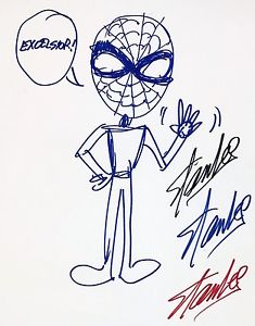 235x300 Stan Lee Hand Drawn Signed Spiderman Sketch Psadna Full Letter