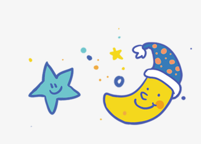 650x468 Decorative Cartoon Moon Stars, Cartoon Hand Drawing, Decorative