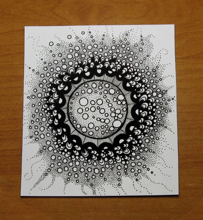 650x702 Starburst Abstract Doodle Zentangle Ideas Doodles