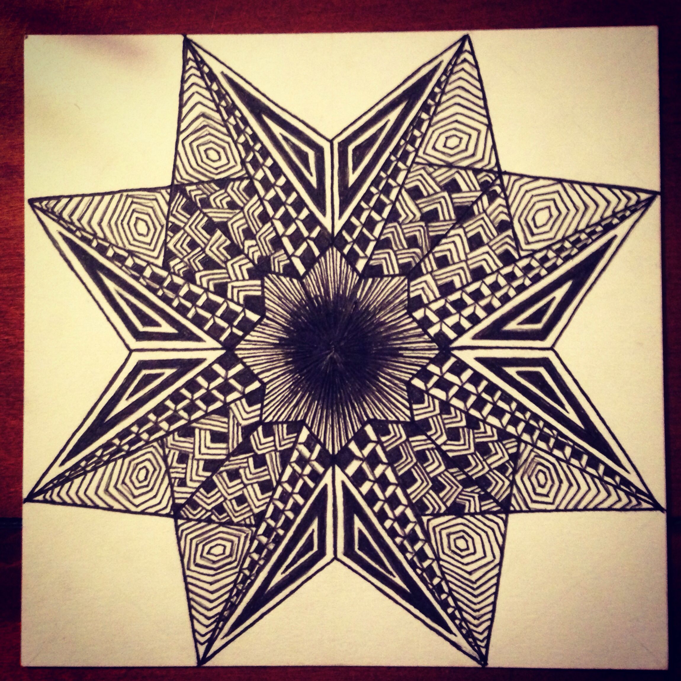 2300x2300 Geo Star Design Zentangle My Doodles Amp Drawings