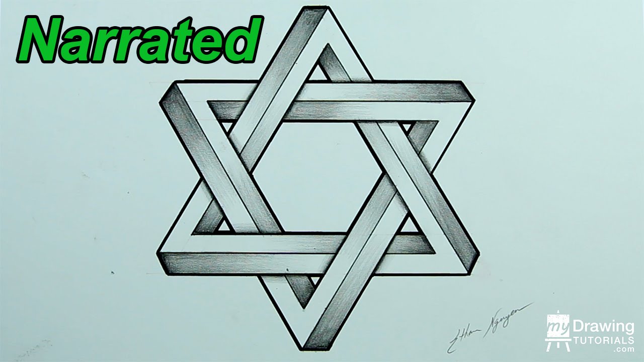 1280x720 How To Draw An Impossible Star Of David