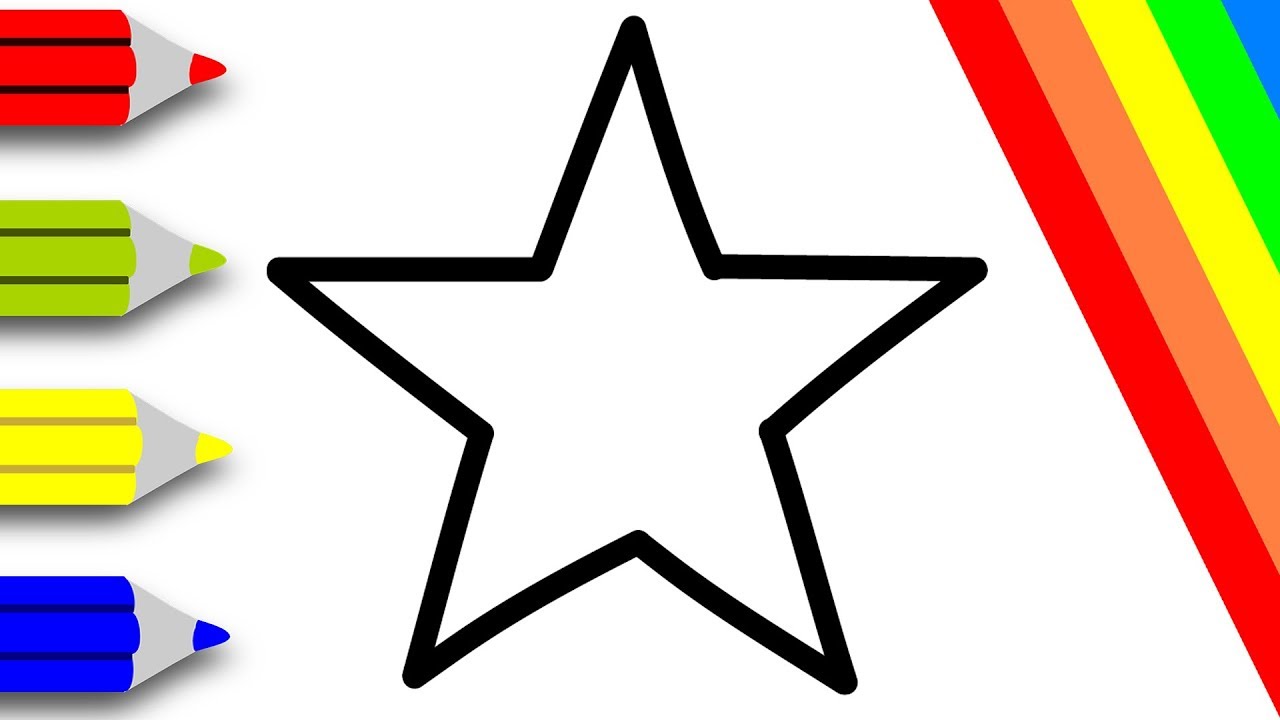 1280x720 How To Draw Star Coloring Baby Drawing Star Rainbow Colors