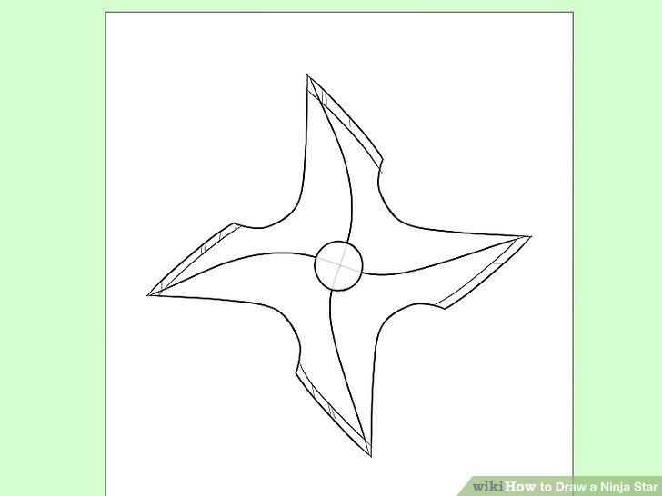 728x546 How To Draw A Ninja Star 14 Steps (With Pictures)